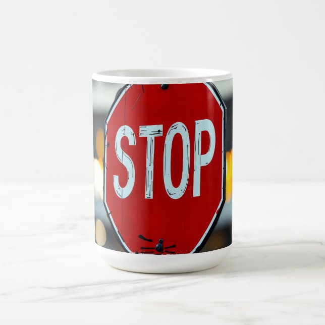 Stop sign coffee mug (Center)