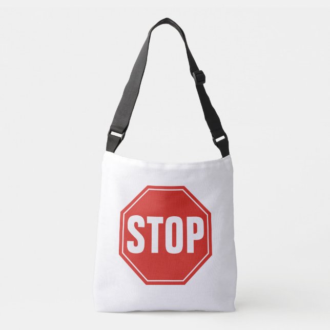 STOP Sign Crossbody Bag (Front)