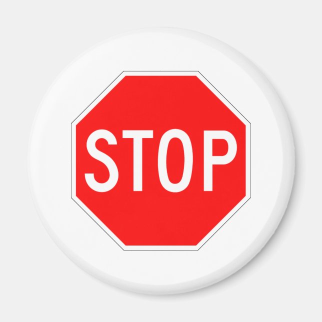 Stop Sign Customisable Magnet (Front)