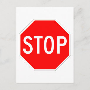 Stop Sign Customisable Postcard