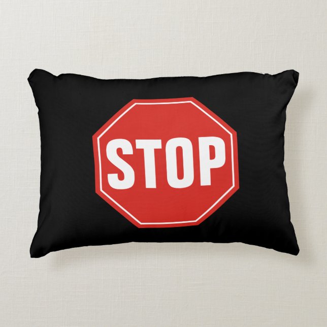 STOP Sign Decorative Cushion (Front)