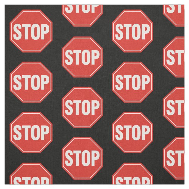 STOP Sign Fabric (Swatch)