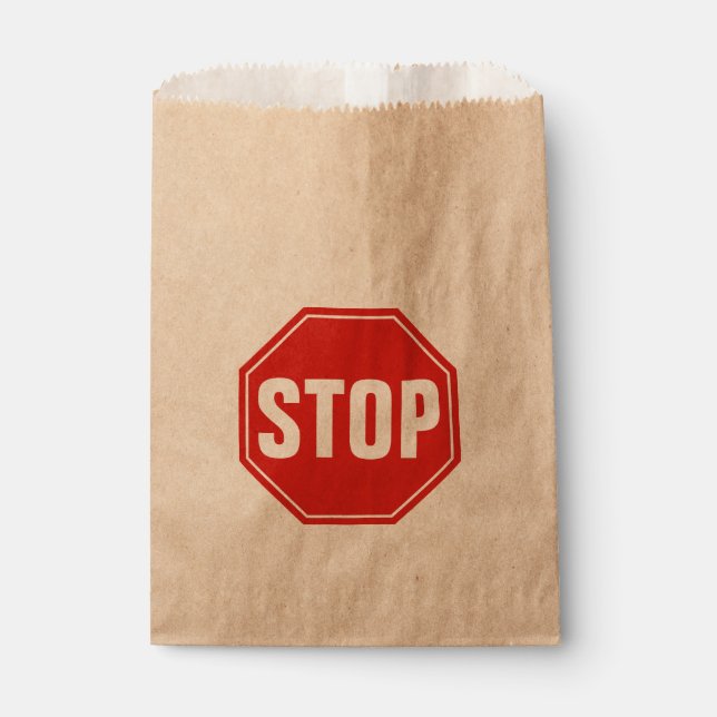 STOP Sign Favour Bags (Front)