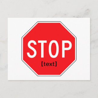 Stop Sign for a Cause Postcard