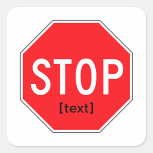 Stop Sign for a Cause Square Sticker