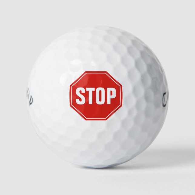 STOP Sign Golf Balls (Front)
