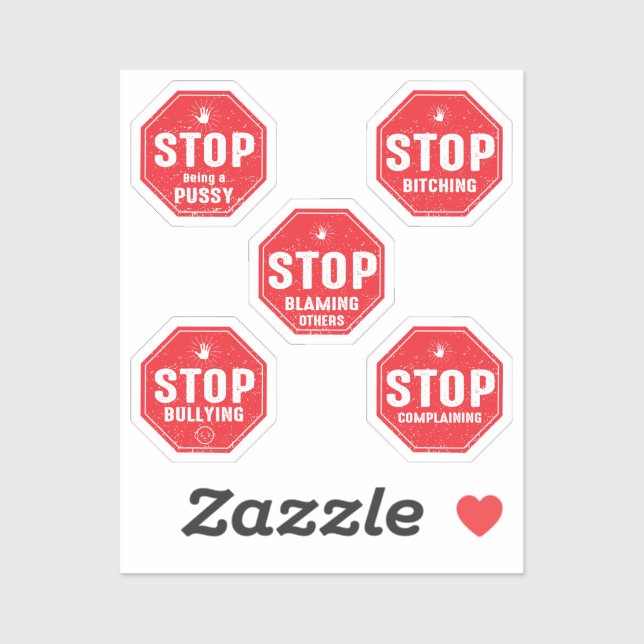 Stop sign II Sticker (Sheet)