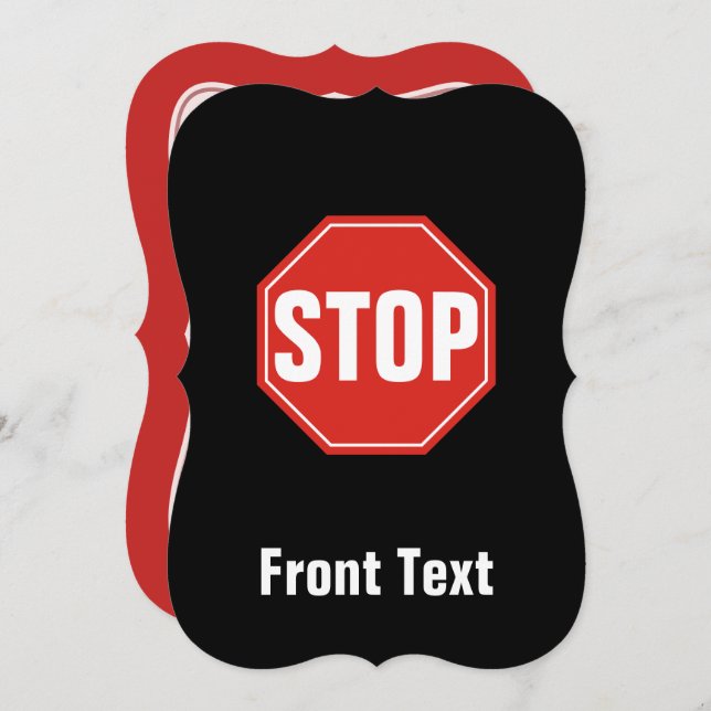 STOP Sign Invitation (Front/Back)
