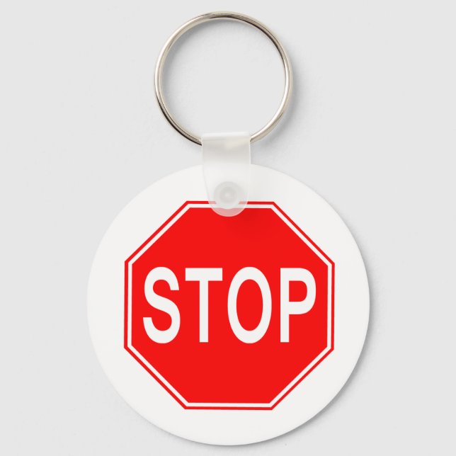 Stop Sign - Keychain (Front)