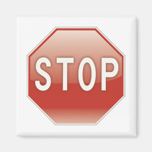 Stop sign magnet