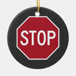 Stop Sign Ornament