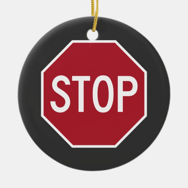 Stop Sign Ornament (Front)
