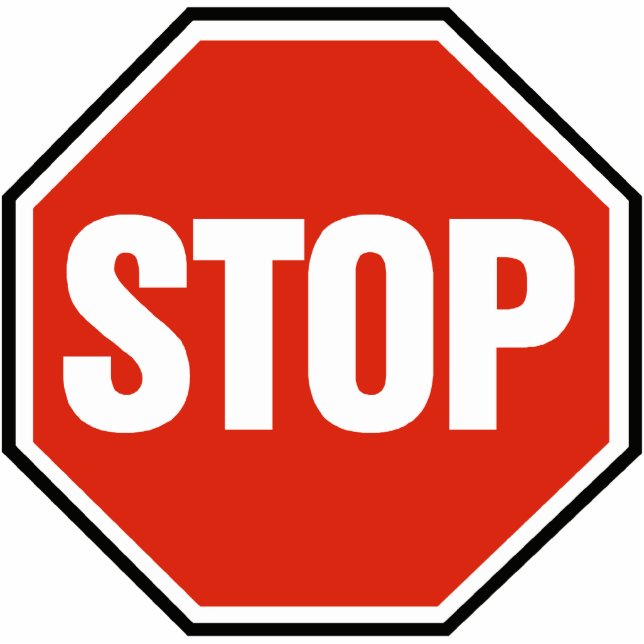 'STOP' sign - Photo Sculpture (Front)