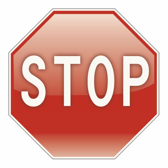 Stop sign photo sculpture decoration (Front)