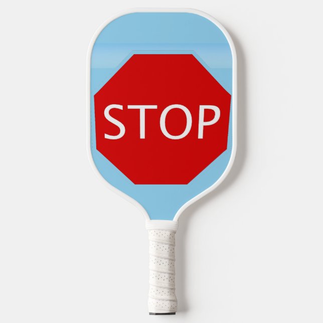 Stop Sign Pickleball Paddle (Front)