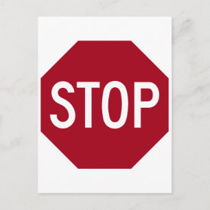 Stop Sign Postcard