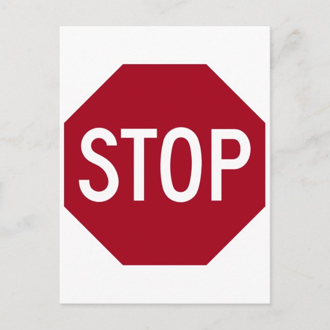 Stop Sign Postcard (Front)