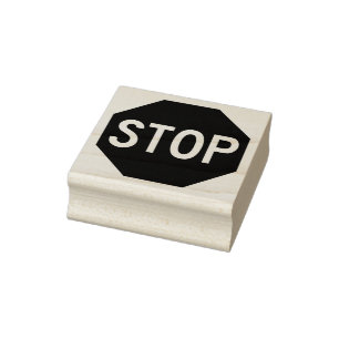 STOP Sign Rubber Stamp