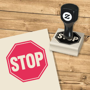 STOP Sign Rubber Stamp