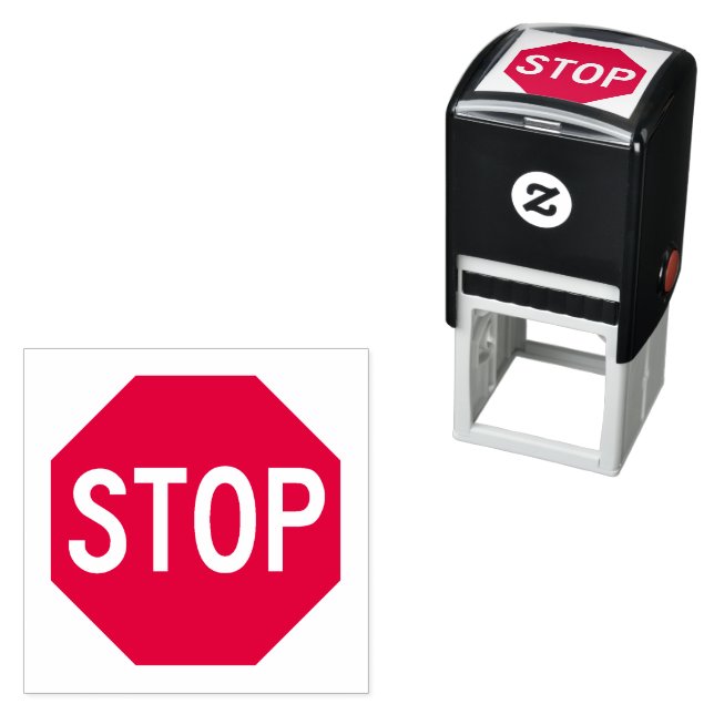 STOP Sign Self-inking Stamp (In Situ)