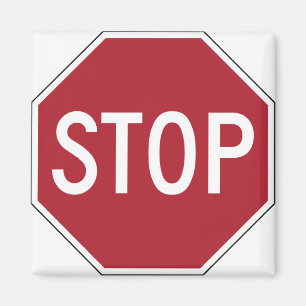 Stop sign symbol magnet