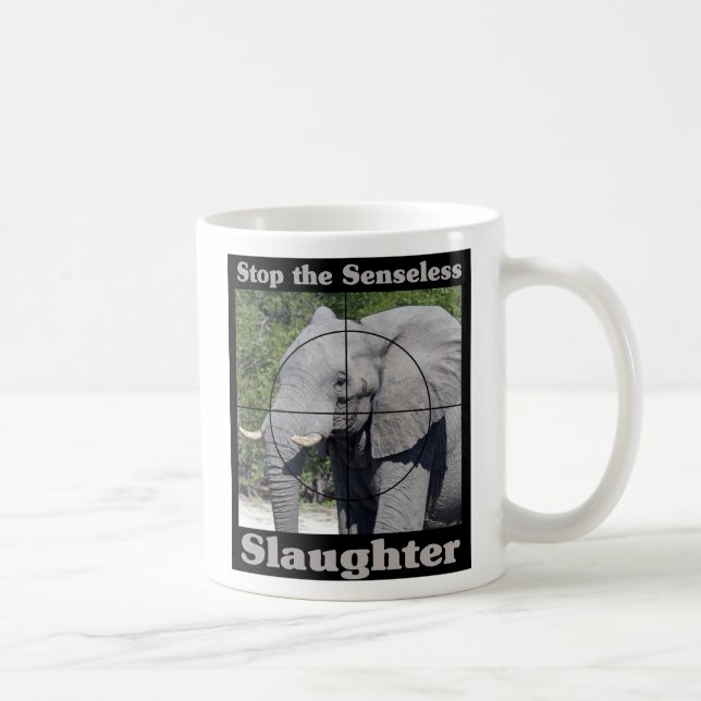 Stop Slaughter-Elephant Coffee Mug (Right)