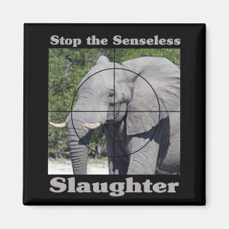Stop Slaughter-Elephant Magnet
