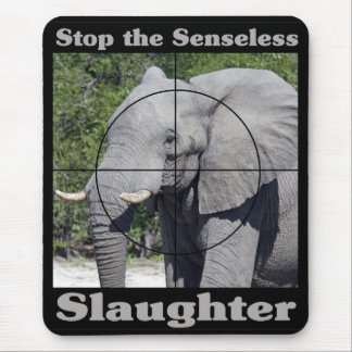 Stop Slaughter-Elephant Mouse Mat