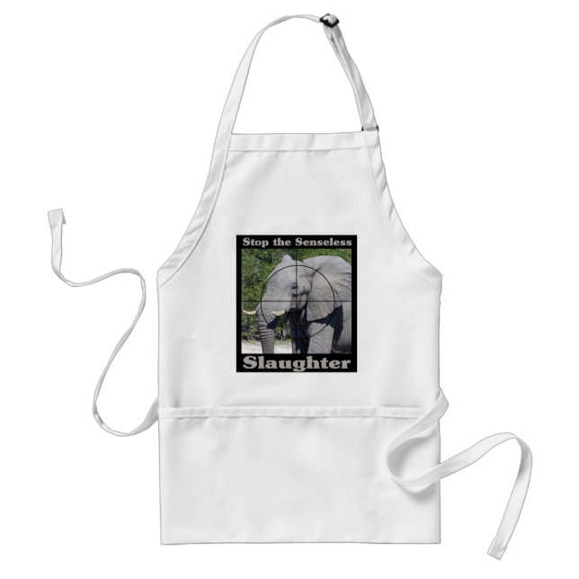 Stop Slaughter-Elephant Standard Apron (Front)