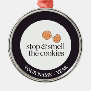 Stop & Smell the Cookies Metal Tree Decoration