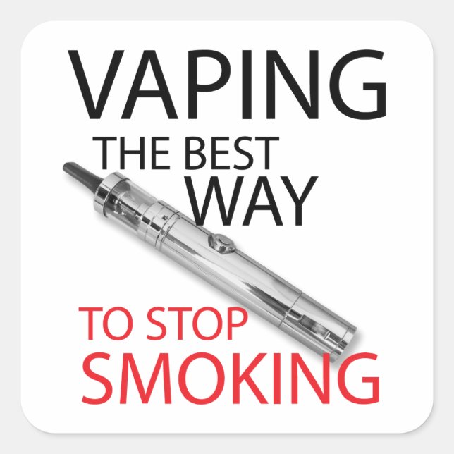 Stop smoking square sticker (Front)