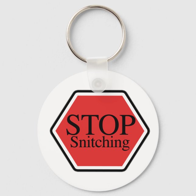 stop snitching key ring (Front)