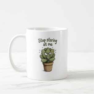 Stop Staring at Me – Funny Succulent Mug