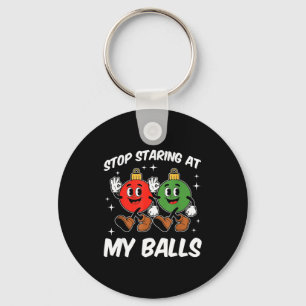 Stop Staring At My Funny Dirty Christmas Adult Hum Key Ring