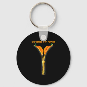 Stop staring at my halloween pumpkin  key ring