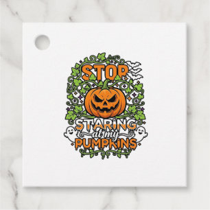 Stop Staring Pumpkins Halloween Ghosts Bats_1 Favour Tags