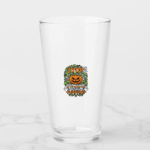 Stop Staring Pumpkins Halloween Ghosts Bats_1 Glass