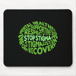 Stop Stigma Mental Health Awareness Warrior Counse Mouse Mat