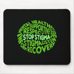 Stop stigma mental health awareness warrior mouse mat