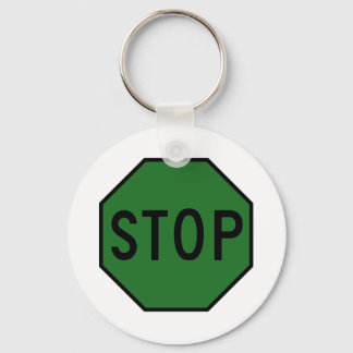 Stop Street Road Sign Symbol Caution Traffic Key Ring