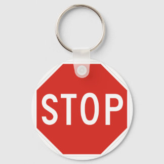 Stop Street Road Sign Symbol Caution Traffic Key Ring