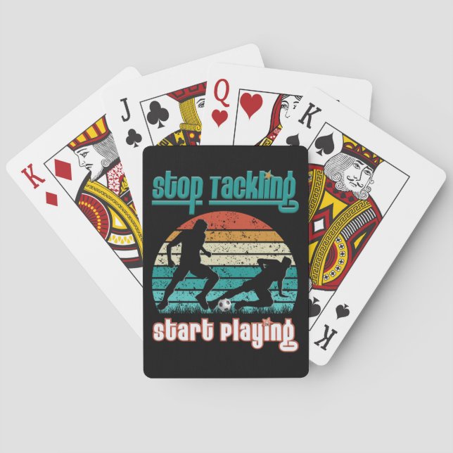 Stop Tackling Start Playing Cards (Back)