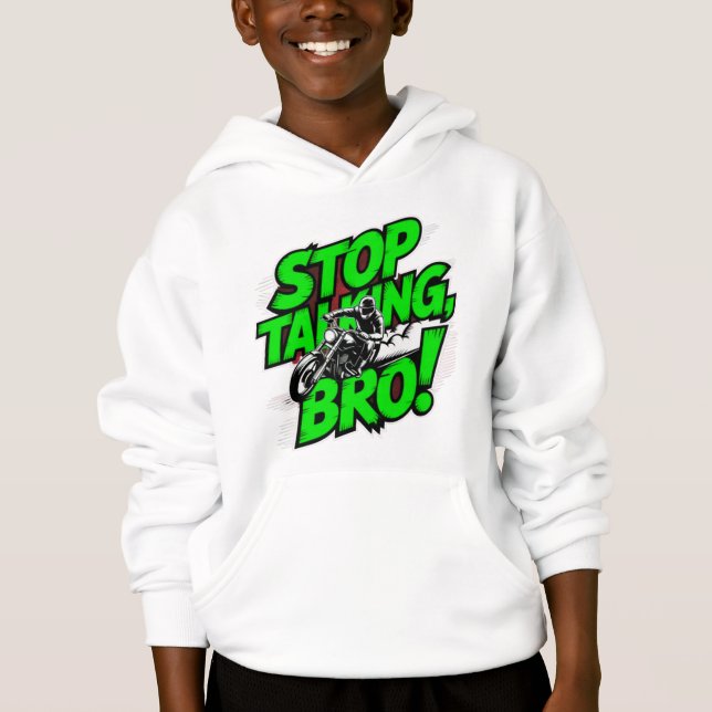 Stop Talking Bro – Bold Attitude T-Shirt (Front)