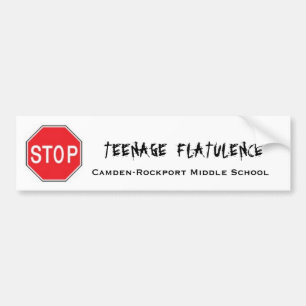 Stop Teenage Flatulence Bumper Sticker
