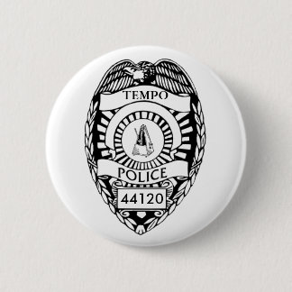 Stop! Tempo Police! 6 Cm Round Badge