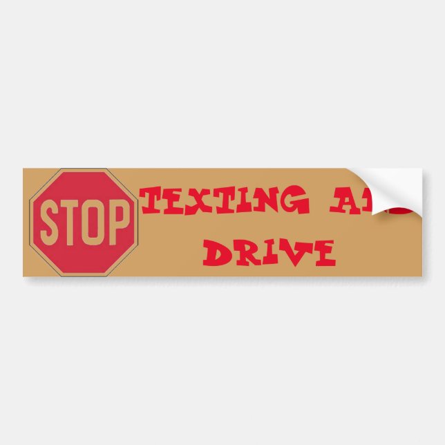 STOP TEXTING BUMPER STICKER (Front)