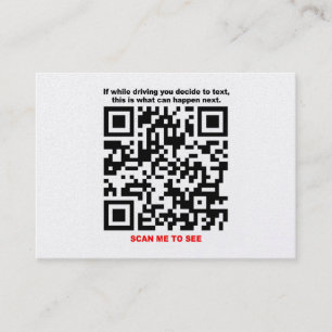 STOP TEXTING QR Code Business Cards