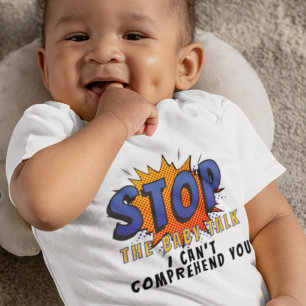 Stop the Baby Talk with Comic Speech Bubble Bodysuit