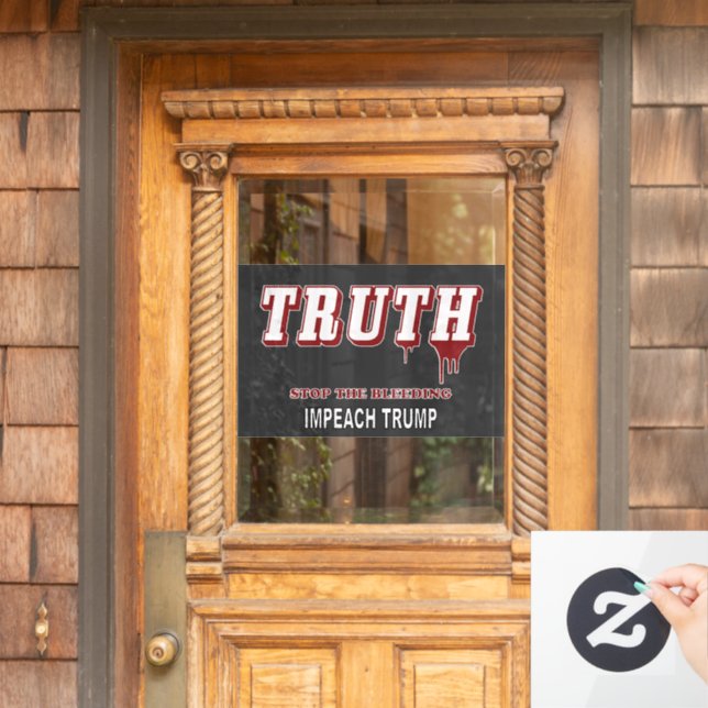STOP The BLEEDING Window Cling (Home Door)