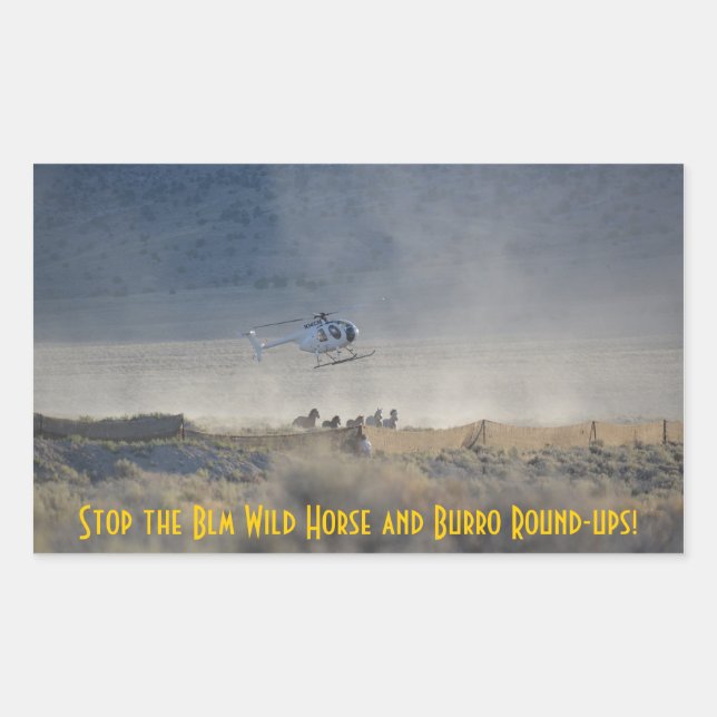 Stop the Blm Wild Horse and Burro Stickers (Front)